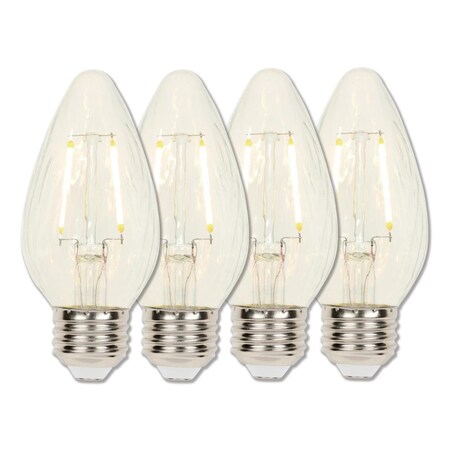 Westinghouse Bulb LED Dimmablemable 2.5W 120V F15 Filament 2700K Clear E26 Med Base, 4PK 3319320